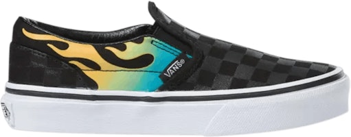 (Grade School) Vans Classic Slip-On 'Check Glow Flame' VN0A4UH8ESY (Grade School) Vans Classic Slip-On 'Check Glow Flame' VN0A4UH8ESY