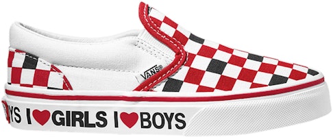 (Grade School) Vans Classic Slip-On 'Checkerboard - I Heart' VN0A4BUTWKU (Grade School) Vans Classic Slip-On 'Checkerboard - I Heart' VN0A4BUTWKU