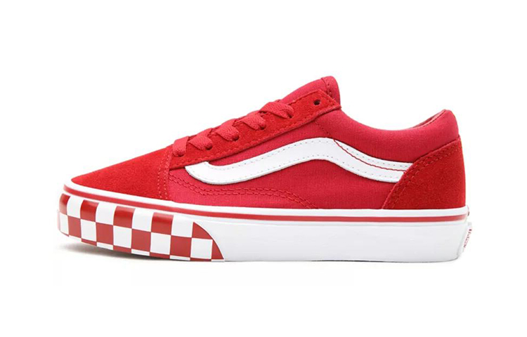 Buy (小童) 范斯 Old Skool '格纹保险杠 - 辣椒红' VN0A4BUU32W