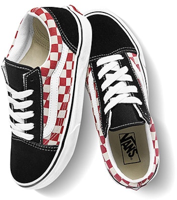 (小学) Vans 老派 '棋盘格 - 黑红' 经典款式 VN0A38HB35U Shop (小学) Vans 老派 '棋盘格 - 黑红' 经典款式 VN0A38HB35U