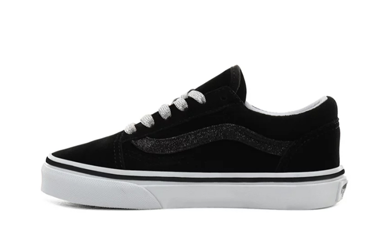 Buy (Grade School) Vans Old Skool 'Glitter Sidestripe - Black' VN0A4BUUXNO