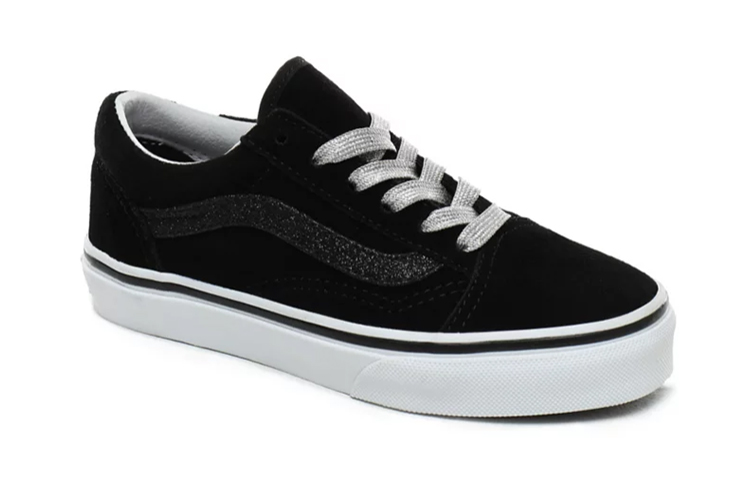 Shop (Grade School) Vans Old Skool 'Glitter Sidestripe - Black' VN0A4BUUXNO