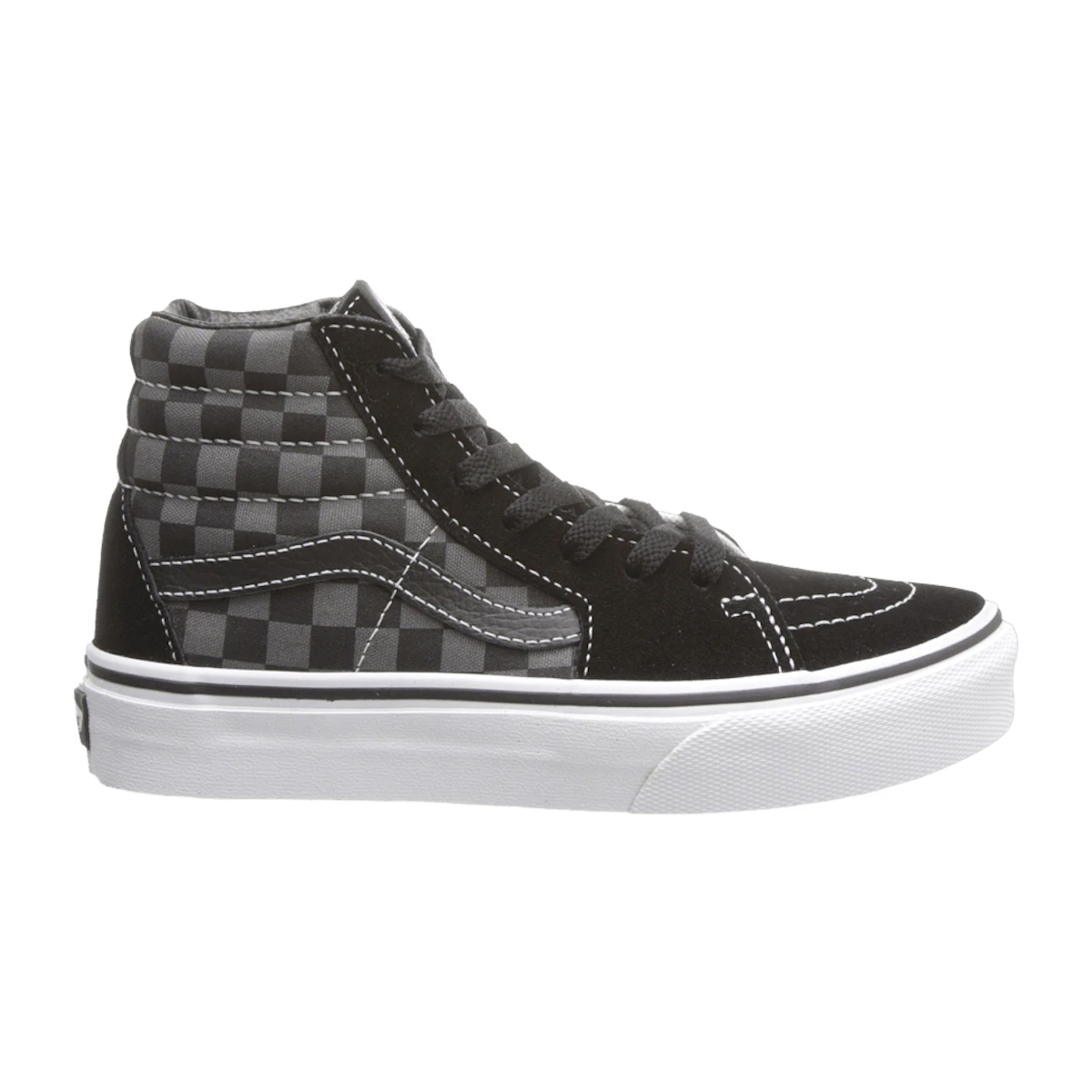 Buy (Grade School) Vans Sk8Hi 'Checkerboard Black Pewter