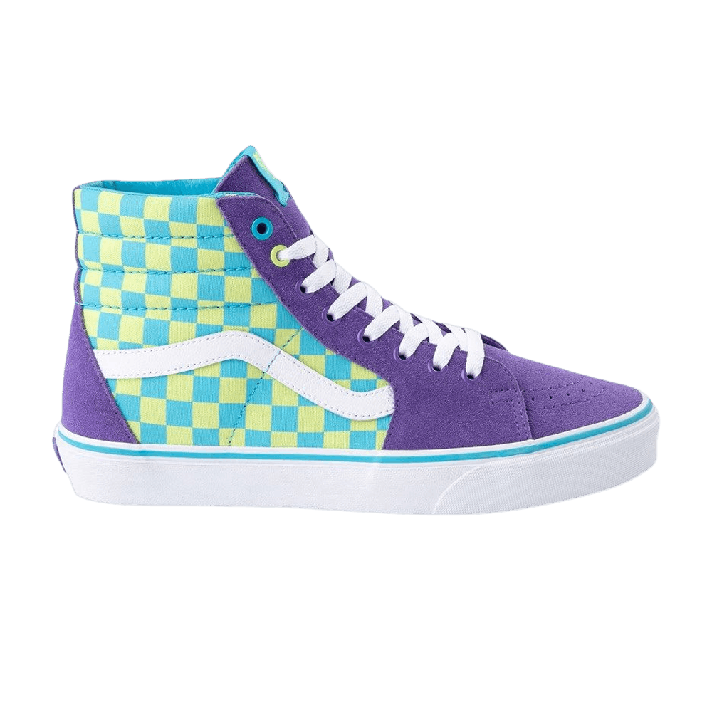Buy (Grade School) Vans Sk8-Hi 'Crazy Check - Ultraviolet' VN0A4BUWRIV