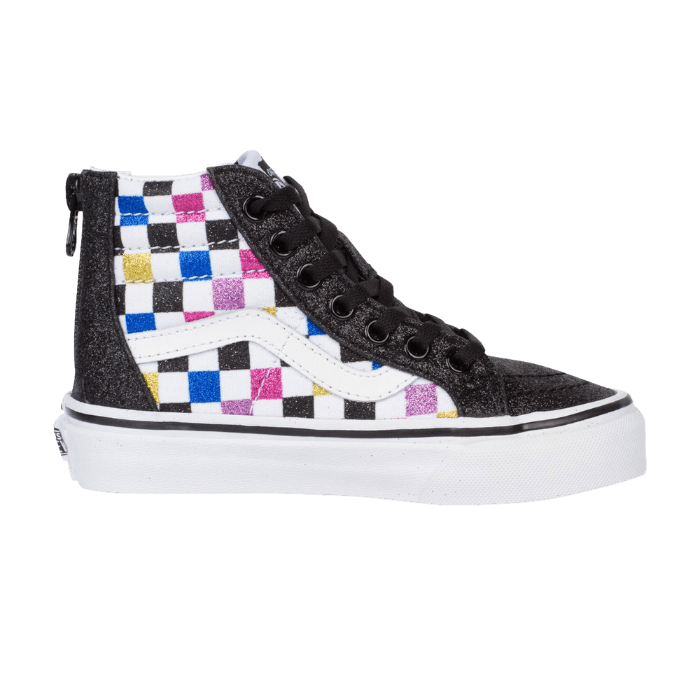 Buy (Grade School) Vans Sk8-Hi Zip 'Glitter Checkerboard' Kanak-kanak VN0A4BUXV3P