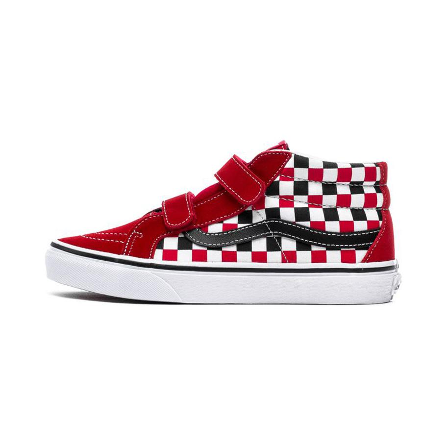 (Grade School) Vans Sk8-Mid Reissue V 'Checkerboard - Racing Red' VN0A38HHT4T