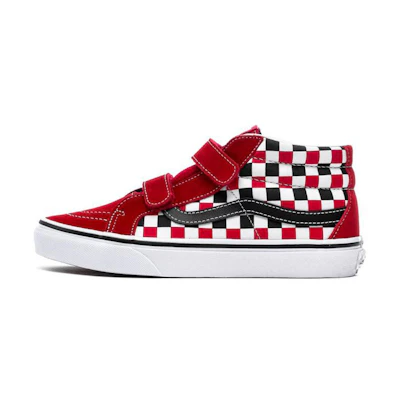 (GS) Vans Sk8-Mid Reissue V 'Checkerboard - Racing Red'