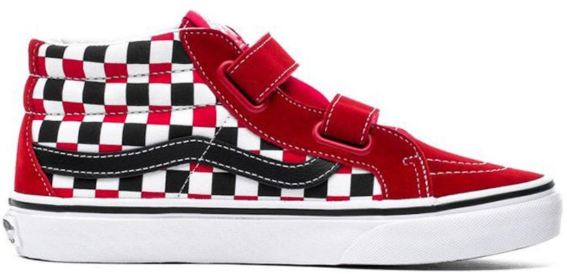 (Versi Grade School) Vans Sk8-Mid Reissue V 'Checkerboard - Merah Balap' VN0A38HHT4T Order (Versi Grade School) Vans Sk8-Mid Reissue V 'Checkerboard - Merah Balap' VN0A38HHT4T