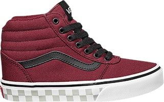 (Grade School) Vans Ward High 'Check Foxing - Cabernet' VN0A38JAQ56