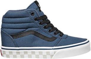 (Grade School) Vans Ward High 'Check Foxing - Vintage Indigo' VN0A38JAQ4X (Grade School) Vans Ward High 'Check Foxing - Vintage Indigo' VN0A38JAQ4X