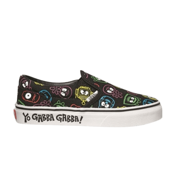 (Grade School) Yo Gabba Gabba x Vans Classic Slip-on 'Multi Face Black' 0LYG56O