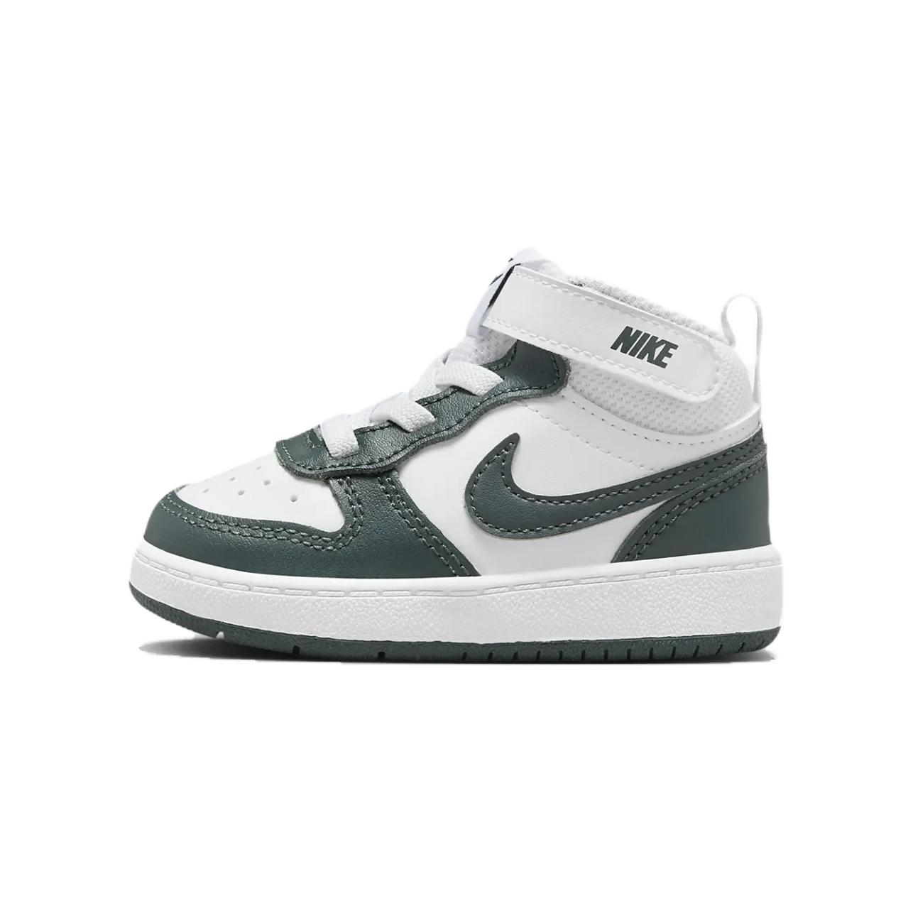 (Infant) (Pre School) Nike Court Borough 2 White Green / Mid-Top Casual Shoes. CD7784-119