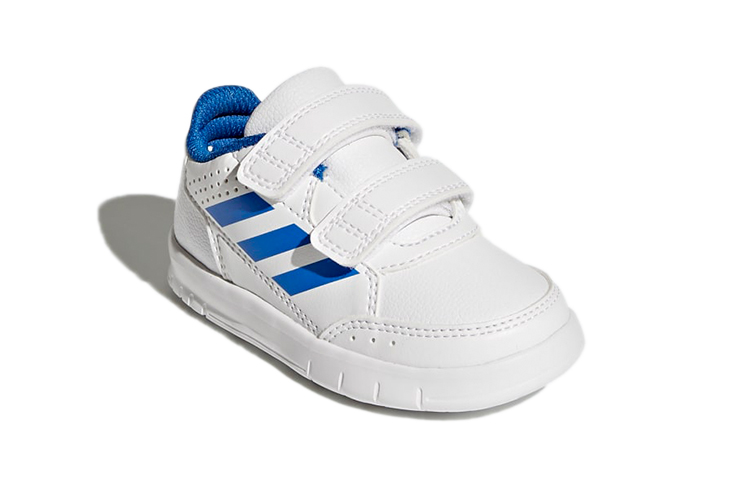 Lookbook 【TD嬰童】adidas Altasport 魔術貼 低幫休閒板鞋 白藍