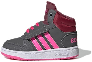 (Infant) adidas Hoops 2.0 Mid I 'Grey Screaming Pink' GZ7798 (Infant) adidas Hoops 2.0 Mid I 'Grey Screaming Pink' GZ7798