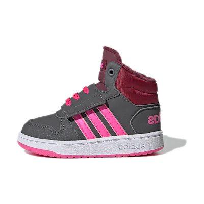 (Infant) adidas Hoops 2.0 Mid I 'Grey Screaming Pink'