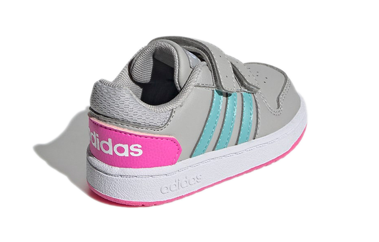 (Infant) adidas NEO Hoops 2.0 Velcro Low 'Grey Blue White' 圖 4