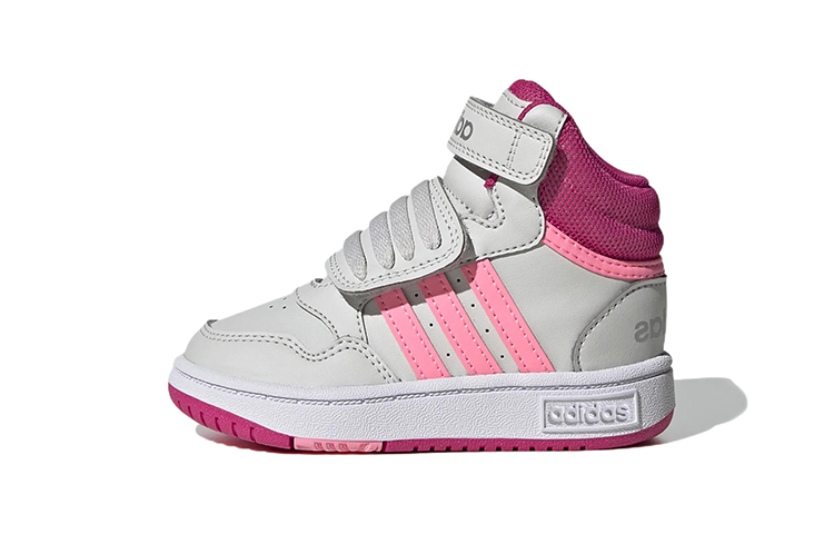 (Infant) adidas NEO Hoops Mid 'Grey Pink'