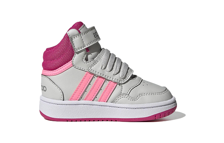 (Infant) adidas NEO Hoops Mid 'Grey Pink' 圖 2