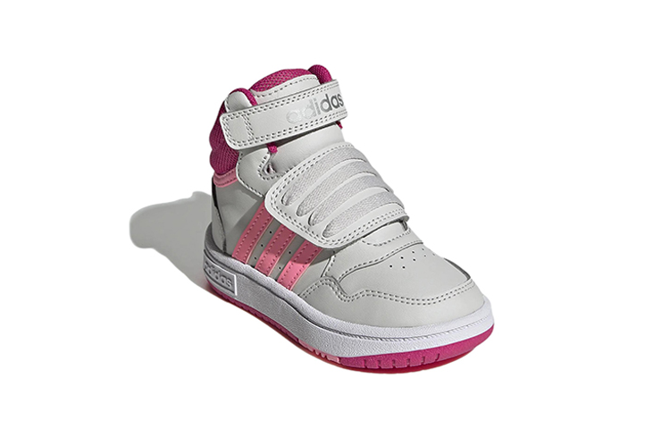 (Infant) adidas NEO Hoops Mid 'Grey Pink' 圖 3