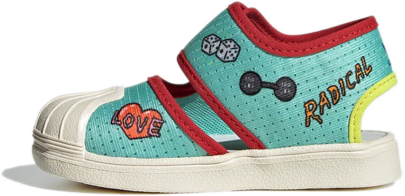 infant-adidas-originals-superstar-360-sandal-primeblue-green-red-fx-4860