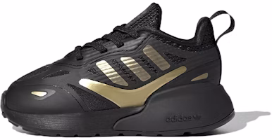 (Infant) adidas Originals ZX 2K 2.0 'Black Gold' GZ7052 (Infant) adidas Originals ZX 2K 2.0 'Black Gold' GZ7052