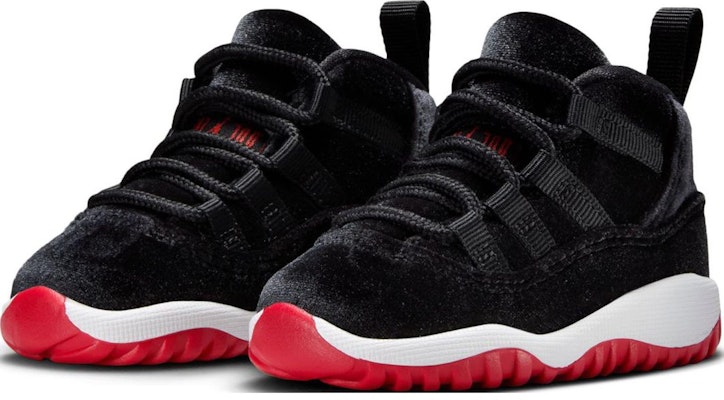 (Infant) Air Jordan 11 Retro 'Bred Velvet' HF7808-061 Lookbook (Infant) Air Jordan 11 Retro 'Bred Velvet' HF7808-061