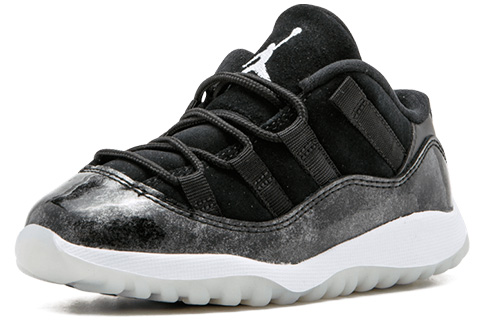 Shop (TD) Air Jordan 11 复刻低帮 'Barons' 黑白配色 505836-010