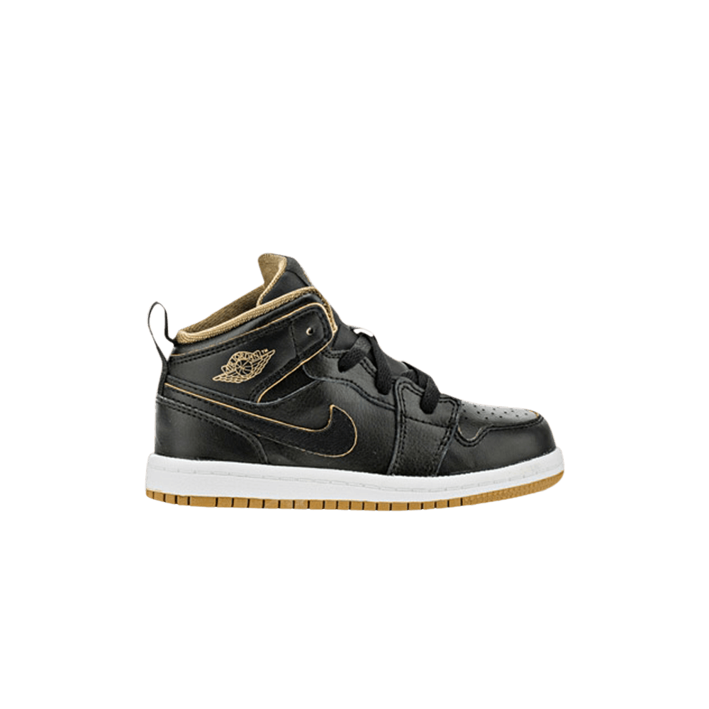 Buy (TD) Air Jordan 1 Mid 'Hitam Emas Metalik' 640735-042
