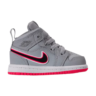 (Infant) Jordan 1 Mid 'Wolf Grey Pink'