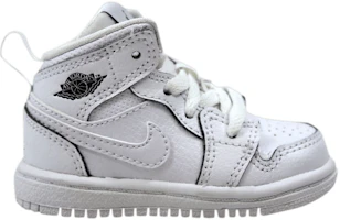 (Infant) Air Jordan 1 Mid BT 'White Cool Grey' 640735-120 (Infant) Air Jordan 1 Mid BT 'White Cool Grey' 640735-120