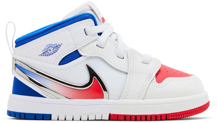 (Toddler) Air Jordan 1 Mid RM EasyOn 'White Racer Blue Red' FQ1283-100 Buy (Toddler) Air Jordan 1 Mid RM EasyOn 'White Racer Blue Red' FQ1283-100