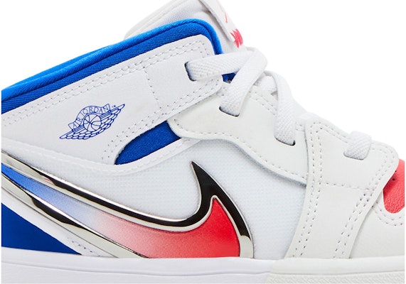 (Toddler) Air Jordan 1 Mid RM EasyOn 'White Racer Blue Red' FQ1283-100 Order (Toddler) Air Jordan 1 Mid RM EasyOn 'White Racer Blue Red' FQ1283-100