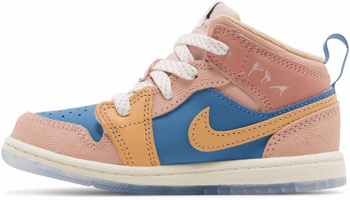 嬰幼兒 Jordan Air Jordan 1 MID SS '禪' 舒適 防滑耐磨 中筒 學步鞋 棕褐色 Lookbook 嬰幼兒 Jordan Air Jordan 1 MID SS '禪' 舒適 防滑耐磨 中筒 學步鞋 棕褐色