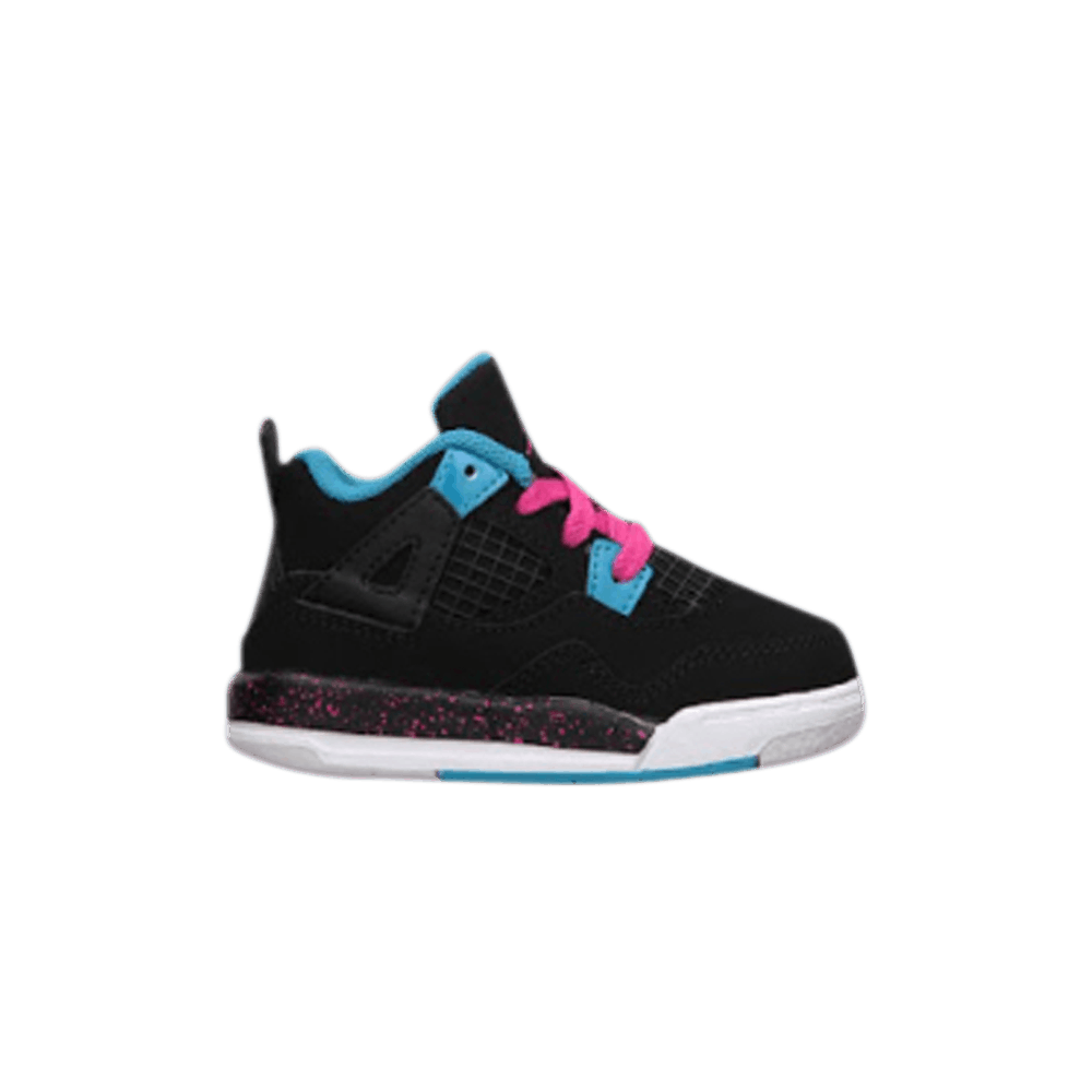 (Infant) Air Jordan 4 Retro &#x27;Black Vivid Pink&#x27; 308500-019