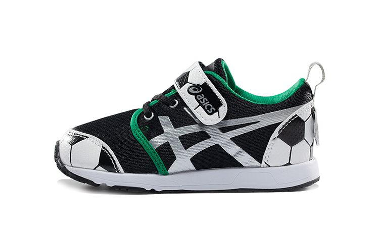 (Infant) ASICS School Yard 'Black Silver Velcro' C719N-9093