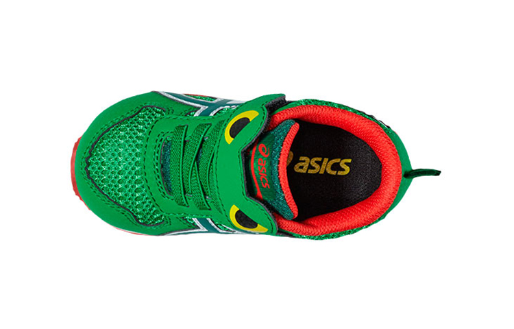Lookbook (TD) ASICS School Yard ''Green Velcro'' Scarpe Bambino Verde con Strappi C640N-8408
