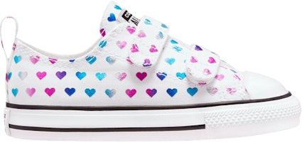 (Infant) Converse Chuck Taylor All Star Easy-On Low 'Foil Hearts' A03392F (Infant) Converse Chuck Taylor All Star Easy-On Low 'Foil Hearts' A03392F
