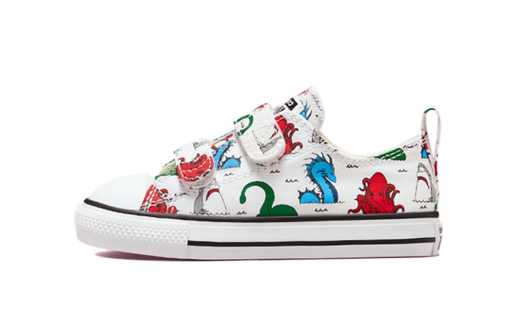 (Infant) Converse Chuck Taylor All Star Easy-On Low 'White Sea Monster Print' A01621C