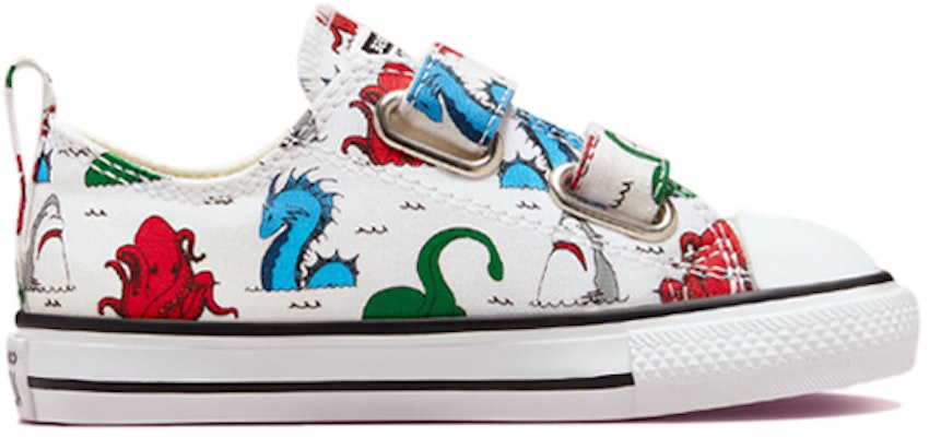(Infant) Converse Chuck Taylor All Star Easy-On Low 'White Sea Monster Print' A01621C Order (Infant) Converse Chuck Taylor All Star Easy-On Low 'White Sea Monster Print' A01621C