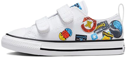 (Infant) Converse Nike x Chuck Taylor All Star Low Top 'White Multicolor Velcro' 772452C (Infant) Converse Nike x Chuck Taylor All Star Low Top 'White Multicolor Velcro' 772452C