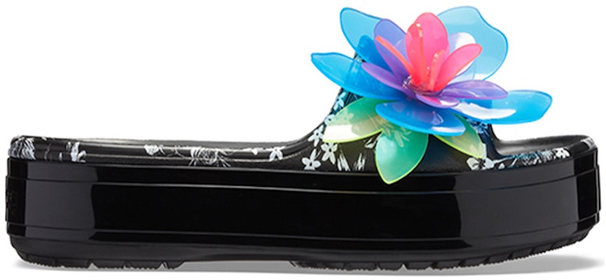 (Infant) Crocs Platform Hyper Tropic '3D Flowers Black' 205854-98X Order (Infant) Crocs Platform Hyper Tropic '3D Flowers Black' 205854-98X