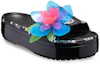 Lookbook (Infant) Crocs Platform Hyper Tropic '3D Flowers Black' 205854-98X