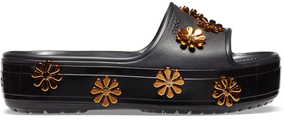 (Infant) Crocs Platform Metallic Blooms Slide 'Black' 205717-001 Order (Infant) Crocs Platform Metallic Blooms Slide 'Black' 205717-001