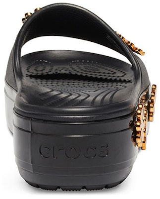 (Infant) Crocs Platform Metallic Blooms Slide 'Black' 205717-001 Details for (Infant) Crocs Platform Metallic Blooms Slide 'Black' 205717-001