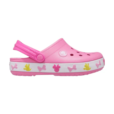 (Infant) Disney Crocs Classic Clog 'Fun Lab Mickey Lights - Pink Lemonade'