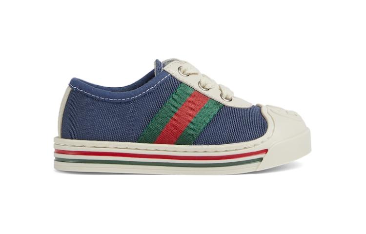 Order (Infant) Gucci 'Blue Canvas Low-Top' 772409-FACY7-4256