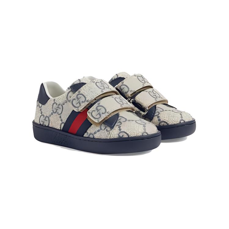 Lookbook (Infant) Gucci Ace Low Walk Shoes 'Grey' 463088-FACYF-4055
