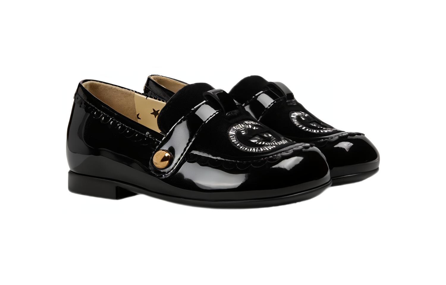 Order (TD) Gucci 婴儿黑色漆皮一脚蹬 749232-AACBD-1000