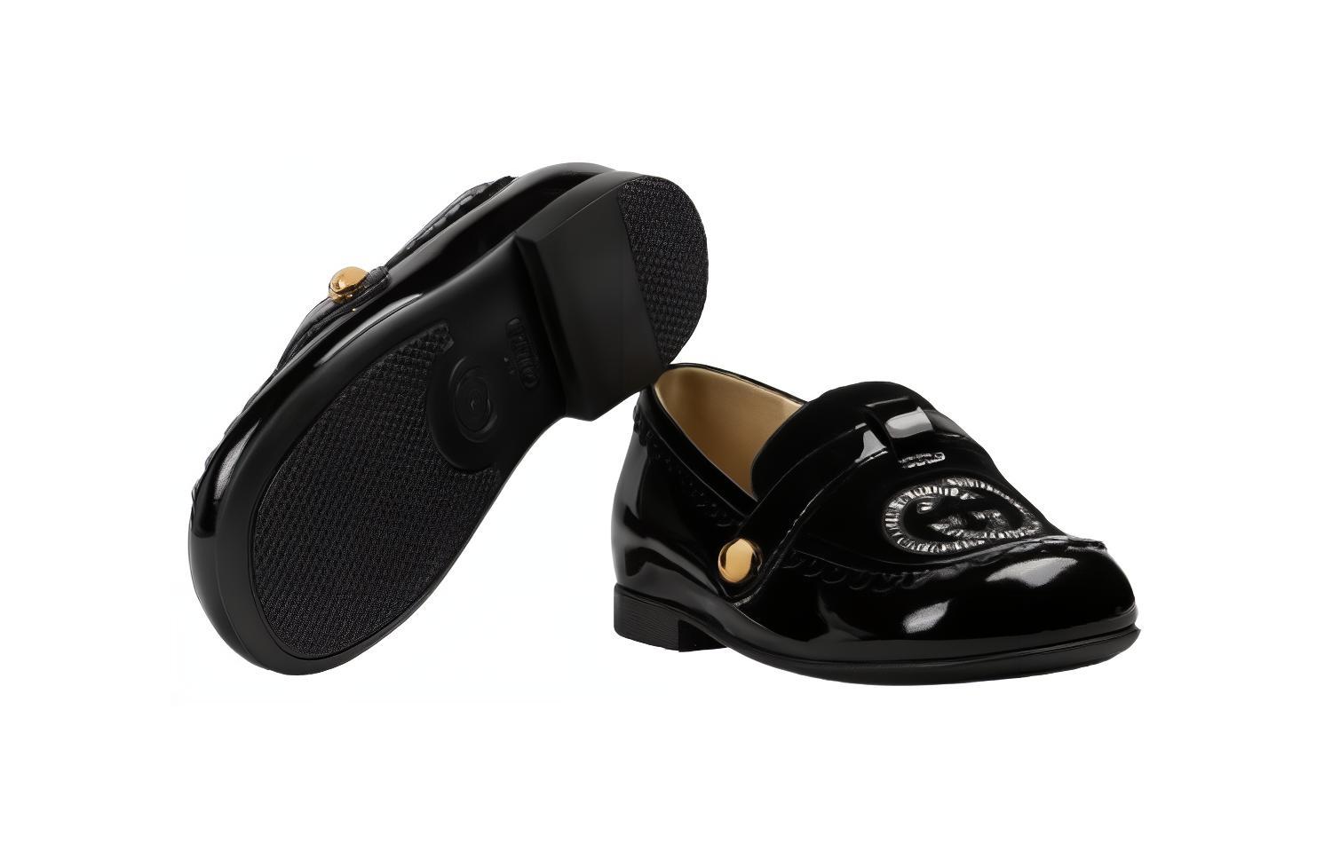 Lookbook (TD) Gucci 婴儿黑色漆皮一脚蹬 749232-AACBD-1000