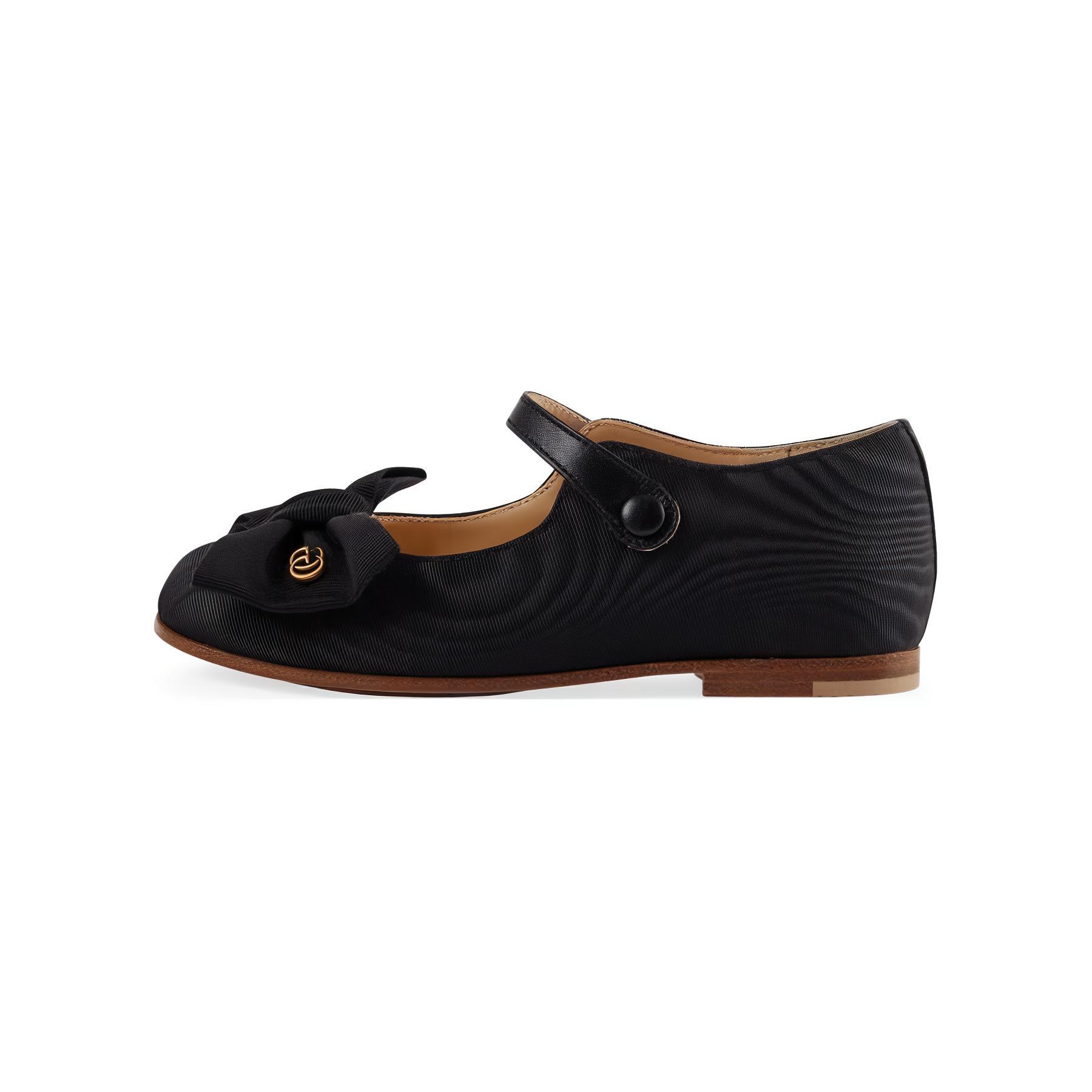 (Infant) Gucci Ballet Flat 'Black Bow' 728344-FABD3-1049